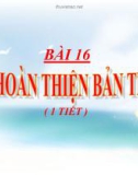 Bài giảng GDCD 10 bài 16: Tự hoàn thiện bản thân