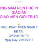 Bài giảng mầm non - Hoạt động nhận thức: Tìm hiểu một số loài cá