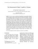 The Determinants of Banks’ Liquidity Vietnam