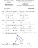 Đề thi KSCL kết hợp thi thử tốt nghiệp THPT môn Toán 12 năm 2020-2021 - Sở GD&ĐT Nghệ An (Đợt 1)