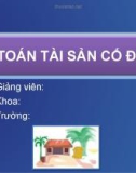 Bài 5: Kế toán tài sản cố định