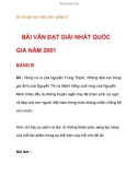 Ôn thi đại học môn văn –bài văn đoạt giải nhất quốc gia 2008