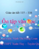 Bài giảng Ngữ văn 11: Ôn tập văn học