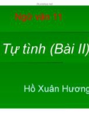 Bài giảng Ngữ văn 11 - Bài: Tự tình (Bài II)