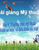 Bài giảng Giới thiệu sơ lược về điêu khắc cổ VN - Mỹ thuật 5 - GV.N.H.Hoàng