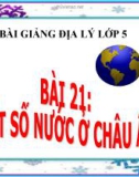 Bài giảng Địa lý 5 bài 21: Một số nước ở Châu Âu