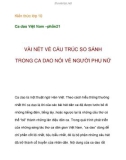 Kiến thức lớp 10 Ca dao Việt Nam –cấu trúc so sánh trong ca dao