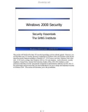 Windows 2000 Security