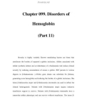 Chapter 099. Disorders of Hemoglobin (Part 11)