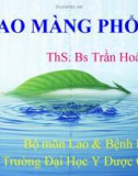 Bài giảng: LAO MÀNG PHỔI