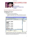DREAMWEAVER 8STATUS BAR PROPERTY INSPECTOR PANELBÀI 4 NGÀY 3.8.2006 SOẠN THEO SÁCH KS TRẦN