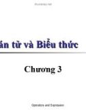 Bài giảng Lập trình cơ bản - Chương 3: Toán tử và biểu thức