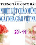 Bài giảng Hình học 11 - Bài 1: Đại cương về đường thẳng và mặt phẳng (Trung tâm GDTX Hải Hậu)