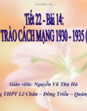 Bài giảng môn Lịch sử lớp 12 – Bài 14: Phong trào cách mạng 1930-1935 (Tiếp theo)