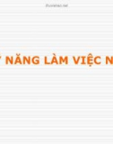 Bài giảng chuyên đề: Kỹ năng làm việc nhóm