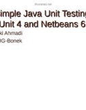 Simple Java Unit Testing with JUnit 4 and Netbeans 6.1