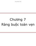 Bài giảng Cơ sở dữ liệu: Chương 7 - Nguyễn Minh Thư