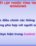 THIẾT LẬP THUỘC TÍNH TRONG WINDOWS