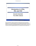 Introduction to VPNs, PKI, and PGP