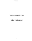 Bài giảng chuyên đề: Tâm thần học