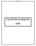 Lợi ích khi sử dụng tên miền