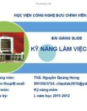 Bài giảng Kỹ năng làm việc nhóm: Chương 1 - Ths. Nguyễn Quang Hưng