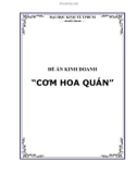 ĐỀ ÁN KINH DOANH“CƠM HOA QUÁN