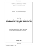 Luận văn tốt nghiệp “Các tranh chấp phát sinh từ hợp đồng nhập khẩu phân bón hoá học ở Việt Nam và phương pháp giải quyết”