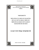 Luận văn Thạc sĩ Kinh tế: Phân tích các nhân tố ảnh hưởng đến giá chứng khoán niêm yết trên sở giao dịch chứng khoán thành phố Hồ Chí Minh