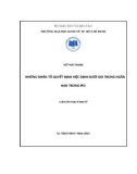 Luận văn Thạc sĩ Kinh tế: Những nhân tố quyết định việc định giá thấp trong ngắn hạn trong IPO