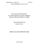 Tóm tắt Luận án tiến sĩ Y học: Thực trạng bệnh viêm mũi dị ứng ở công nhân dệt may công nghiệp và Hiệu quả một số giải pháp can thiệp, năm 2016