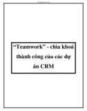 'Teamwork' - chìa khoá thành công của các dự án CRM