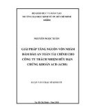 Luận văn Thạc sĩ Kinh tế: Giải pháp tăng nguồn vốn nhằm đảm bảo an toàn tài chính cho Công ty TNHH Chứng khoán ACB (ACBS)