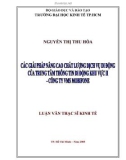 Luận văn Thạc sĩ Kinh tế: Các giải pháp nâng cao chất lượng dịch vụ di động của Trung tâm thông tin di động khu vực II - Công ty VMS Mobifone