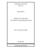 Luận văn Thạc sĩ Luật học: Pháp luật Việt Nam về đăng ký giao dịch bảo đảm