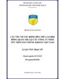 Luận văn Thạc sĩ Kế toán: Các yếu tố tác động đến thù lao hội đồng quản trị tại các công ty niêm yết trên sàn chứng khoán Việt Nam