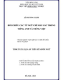 Tóm tắt Luận án tiến sĩ Ngôn ngữ học: Đối chiếu các từ ngữ chỉ màu sắc trong tiếng Anh và tiếng Việt