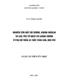 Luận án Tiến sĩ Y học: Nghiên cứu mật độ xương, kháng insulin và các yếu tố nguy cơ loãng xương ở phụ nữ trên 45 tuổi thừa cân, béo phì