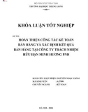 Khóa luận tốt nghiệp: Hoàn thiện công tác bán hàng và xác định kết quả bán hàng tại công ty TNHH Minh Hương PND