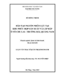 Luận văn Thạc sĩ Quản trị kinh doanh: Đào tạo nguồn nhân lực tại Khu phức hợp sản xuất và lắp ráp ô tô Chu Lai- Trường Hải, Quảng Nam