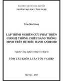 Tóm tắt khóa luận tốt nghiệp: Lập trình nghiên cứu phát triển cho hệ thống chiếu sáng thông minh trên hệ điều hành Android