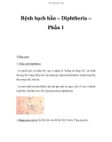 Bệnh bạch hầu – Diphtheria – Phần 1