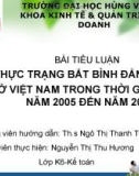 Tiêủ luận: Thực trạng bất bình đẳng giới ở Việt Nam từ năm 2005 - 2010