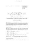 Báo cáo toán học: On the Hyperbolicity of Some Systems of Nonlinear 