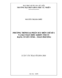 Luận văn Thạc sĩ Toán học: Phương trình sai phân suy biến chỉ số 1 và bài toán điều khiển tối ưu dạng tuyến tính – toàn phương