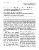 Báo cáo y học: Functional genomics analysis of low concentration of ethanol in human hepatocellular carcinoma (HepG2) cells. Role of genes involved in transcriptional and translational processes