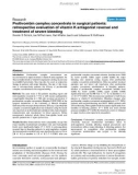 Báo cáo y học: Prothrombin complex concentrate in surgical patients: retrospective evaluation of vitamin K antagonist reversal and treatment of severe bleeding