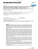 Báo cáo y học: Sub-chronic inhalation of high concentrations of manganese sulfate induces lower airway pathology in rhesus monkeys