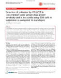 Báo cáo y học: Detection of poliovirus by ICC/qPCR in concentrated water samples has greater sensitivity and is less costly using BGM cells in suspension as compared to monolayers