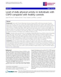 Báo cáo y học: Level of daily physical activity in individuals with COPD compared with healthy controls